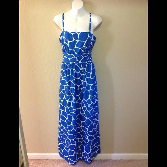 Gorgeous Susana Monaco blue giraffe print dress - Picture 3 of 6